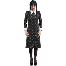 Robe de Mercredi Addams à motifs 14 / 16 ans (164cm), licence officielle Wednesday