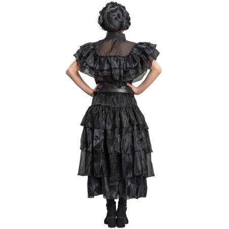 Robe de bal Mercredi Addams pour fille de 9 à 12 ans (licence officielle)