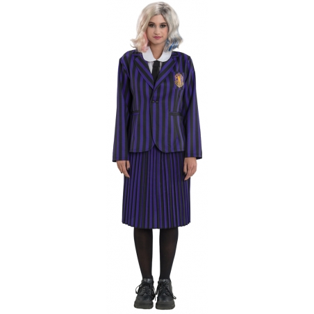 Uniforme Nevermore femme noir et violet idéal pour incarner Enid de la série Mercredi Addams