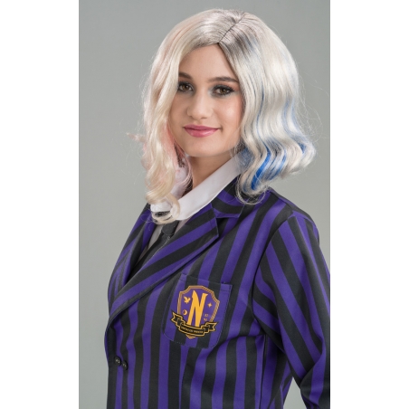 Déguisement uniforme Nevermore femme noir et violet disponible de la taille XS à la taille L.