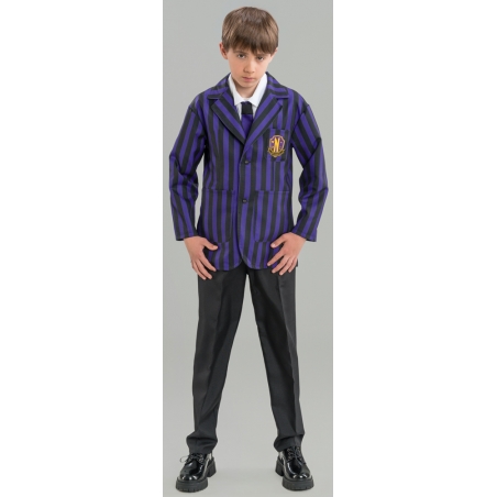 Mercredi Addams, uniforme étudiant de Nevermore Academy pour garçon de 9 à 12 ans