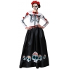 Déguisement femme squelette jour des morts mexicain avec robe et ceinture Déguisement femme squelette jour des morts mexicain avec robe et ceinture