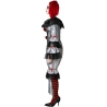 Costume de clown tueur pour femme, tunique grise et noire Costume de clown tueur pour femme, tunique grise et noire