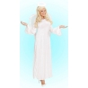 Robe d'ange pour femme avec paire d'ailes blanches en plumes et auréole
