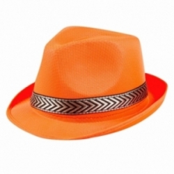 Chapeau borsalino orange fluo