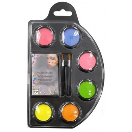 Palette de maquillage fluo 6 couleurs