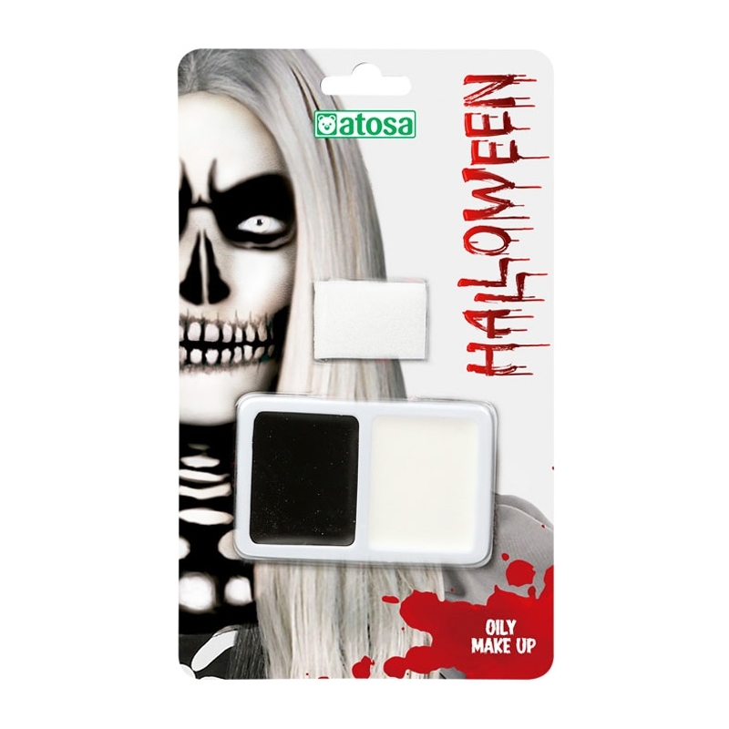 Maquillage noir et blanc idéal pour réaliser vos maquillages pour Halloween et Carnaval