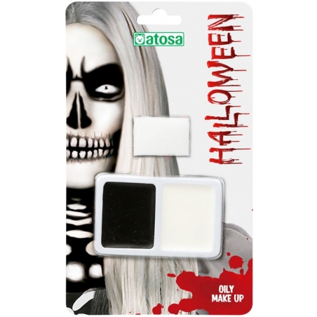 Maquillage noir et blanc idéal pour réaliser vos maquillages pour Halloween et Carnaval