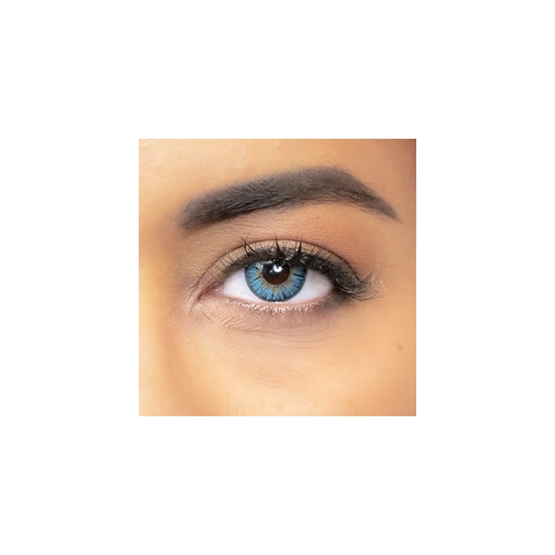 Lentilles couleur bleu ciel (utilisables pendant 1 an)