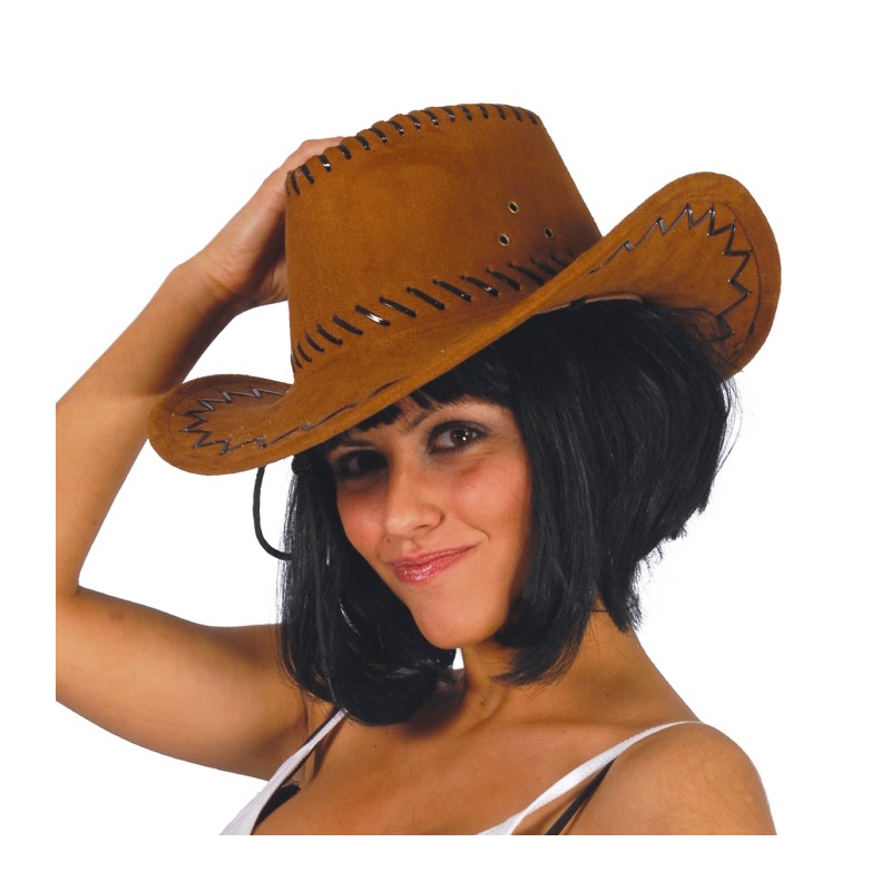 Chapeau de cowboy brun, idéal pour compléter une tenue de cowboy ou de cowgirl