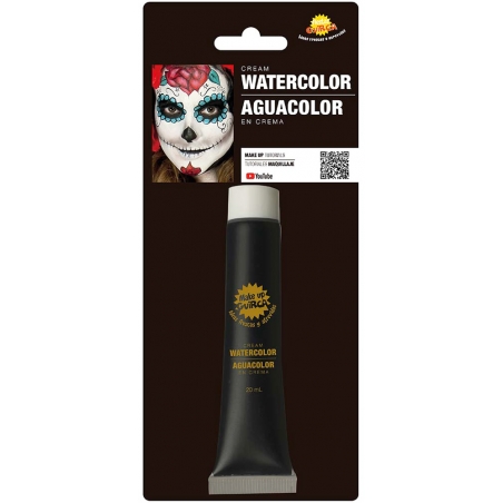 Tube de maquillage noir en crème, réalisez facilement tous vos grimages pour Halloween et Carnaval