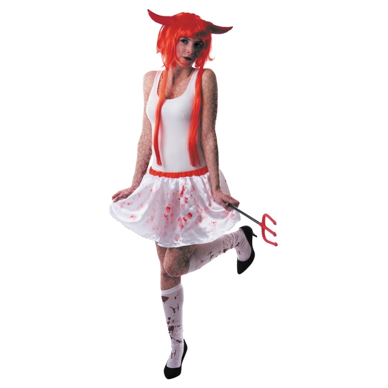 jupe blanche avec taches de sang, un accessoire idéal pour se déguiser pour Halloween