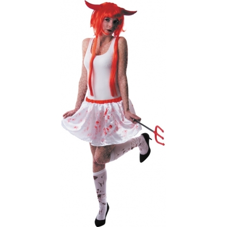 jupe blanche avec taches de sang, un accessoire idéal pour se déguiser pour Halloween