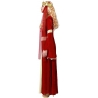 robe médiévale pour femme, déguisement reine rouge du moyen-âge