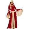 deguisement reine medievale rouge pour femme 