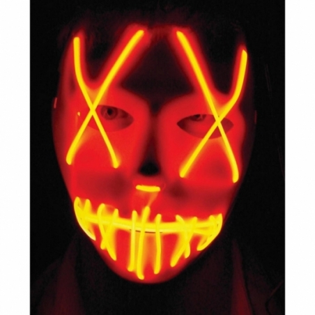 Masque LED lumineux couleur rouge