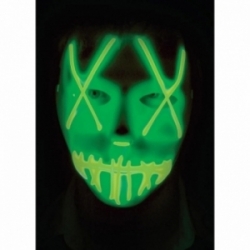 Masque led lumineux vert
