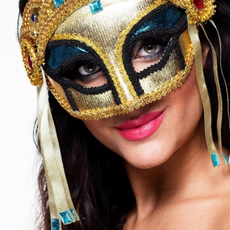 Masque venitien egyptienne dorée Masque venitien egyptienne dorée