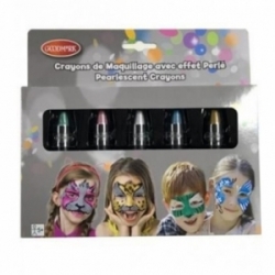 Boîte de 5 crayons à maquillage effet perlé
