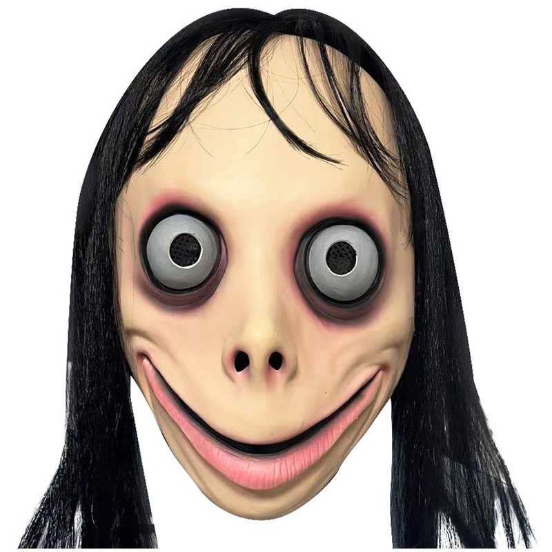 Masque Momo Challenge intégral en latex, un masque idéal pour Halloween