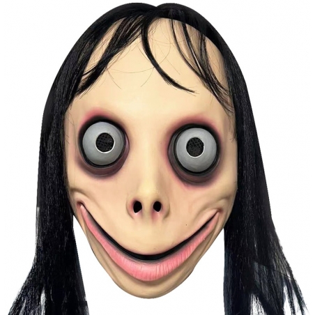 Masque Momo Challenge intégral en latex, un masque idéal pour Halloween