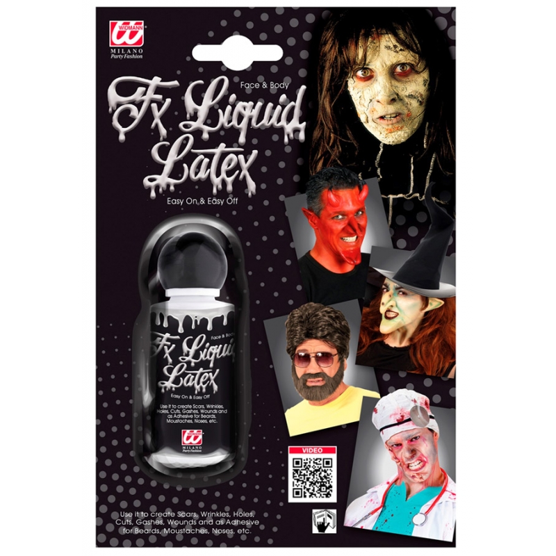 Latex liquide idéal pour réaliser des maquillages avec des effets spéciaux ou pour fixer des éléments tel que cornes de diable