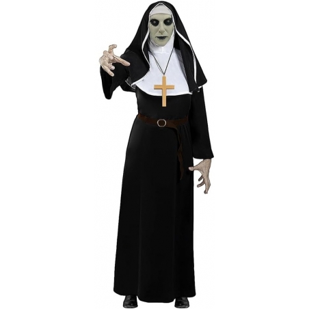 La Nonne déguisement complet avec tunique, masque, coiffe et croix. Un costume idéal se déguiser pour une soirée Halloween La Nonne déguisement complet avec tunique, masque, coiffe et croix. Un costume idéal se déguiser pour une soirée Halloween