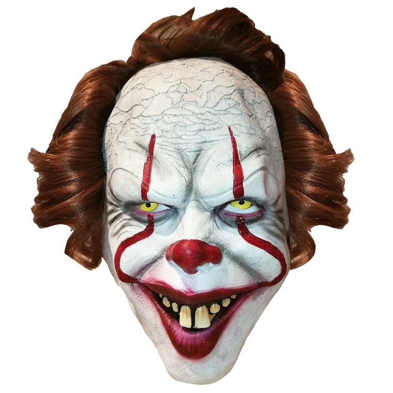 Masque de clown de film d'horreur, masque intégral en latex
