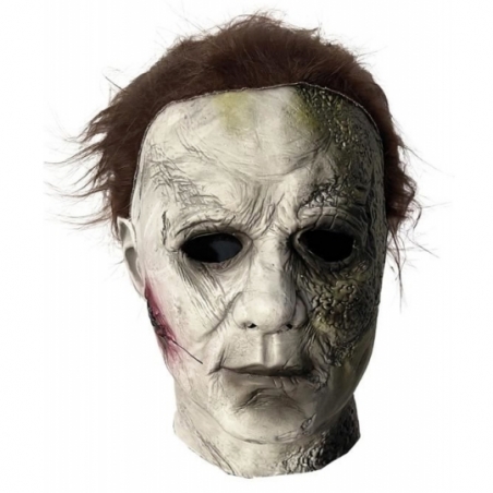 Masque Michael Myers avec cheveux, masque intégral en latex avec cheveux idéal pour Halloween