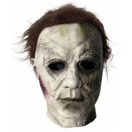 Masque Michael Myers avec cheveux, masque intégral en latex avec cheveux idéal pour Halloween Masque Michael Myers avec cheveux, masque intégral en latex avec cheveux idéal pour Halloween