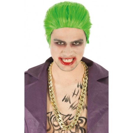 Perruque Joker cheveux verts pour homme, incarnez un personnage digne du Joker dans Suicid Squad