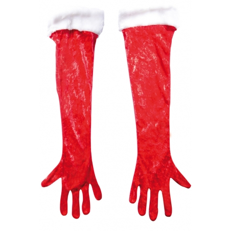 Paire de gants de Mère Noël fournie avec la robe