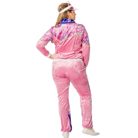 Femme années 80 déguisement grande taille, jogging rose