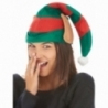 Bonnet de lutin avec grandes oreilles porté par une femme Bonnet de lutin avec grandes oreilles porté par une femme