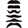 moustaches noires auto adhésives adulte