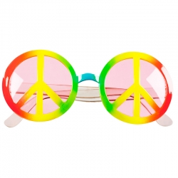 Lunettes hippie peace & love années 60