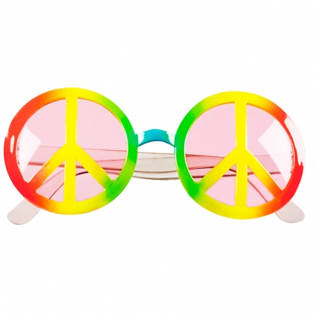 Lunettes hippie peace & love années 60