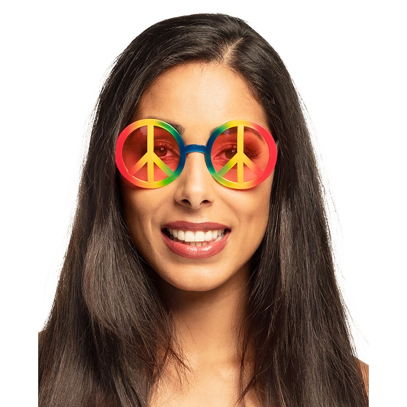 Lunettes peace and love accessoire tenue années 60 pour femme