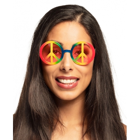 Lunettes peace and love accessoire tenue années 60 pour femme