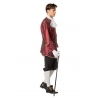 Costume de marquis pour homme de couleur bordeaux avec pantacourt, veste avec chemise et jabot Costume de marquis pour homme de couleur bordeaux avec pantacourt, veste avec chemise et jabot