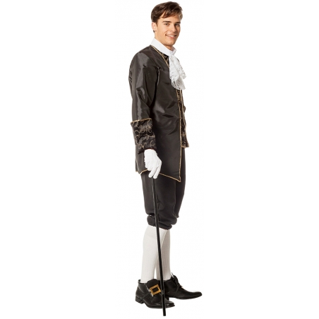 tenue de marquis pour homme avec pantacourt, veste avec chemise et jabot
