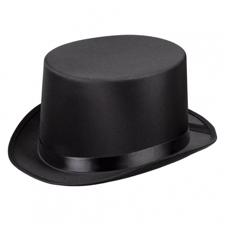 Chapeau haut de forme noir pour homme et femme