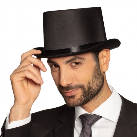 Chapeau haut de forme luxe idéal pour accessoiriser une tenue sur le thème de 18 ème ou 19 ème siècle