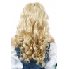 Perruque blonde cheveux longs ondulés vue de dos Perruque blonde cheveux longs ondulés vue de dos