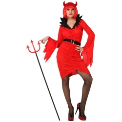 Costume Da Diavolessa Rubie's Per Bambini E Ragazzi: Abito Rosso Con Paillettes E Fascia, Taglia M (5-7 Anni)
