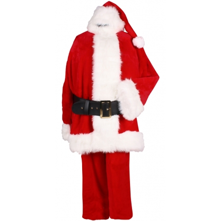 Tenue Père Noël luxe velours disponible en grandes tailles jusqu'au XXL