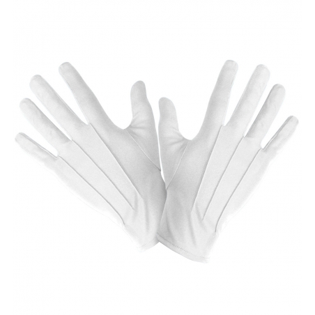 Paire de gants blancs pour adultes, idéale pour compléter de nombreux déguisements et costumes