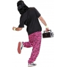 Tenue années 80 pour homme avec t-shirt "I Love 80's" et pantalon baggy rose fluo Tenue années 80 pour homme avec t-shirt "I Love 80's" et pantalon baggy rose fluo