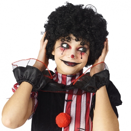Perruque clown noir, une perruque afro noire idéale pour Halloween ou une soirée disco