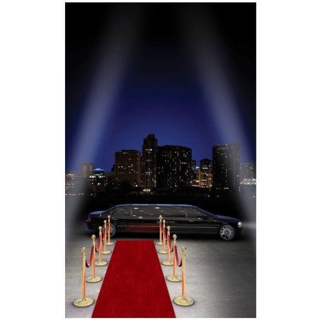 Tapis rouge intissé 1 x 15 mètres idéal pour réaliser une déco sur le thème cinéma, VIP, Noël ou pour une cérémonie